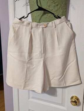 Vintage Ralph Lauren Silk High-Rise Pleat-Front Shorts